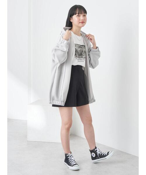earth music&ecology（アースミュージックアンドエコロジー）の「UVカット加工パーカー（スウェット・レディース・アイボリー/ライトグレー・FREE）」の11枚目の写真