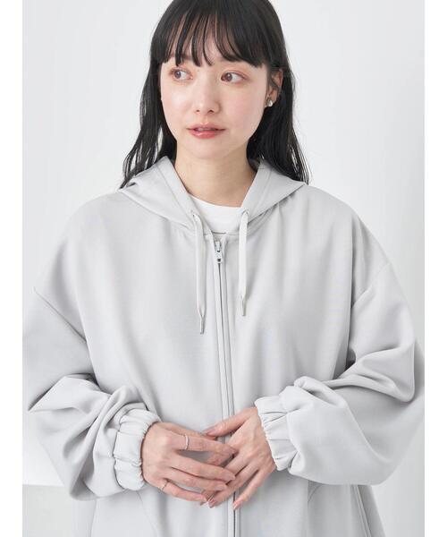 earth music&ecology（アースミュージックアンドエコロジー）の「UVカット加工パーカー（スウェット・レディース・アイボリー/ライトグレー・FREE）」の22枚目の写真