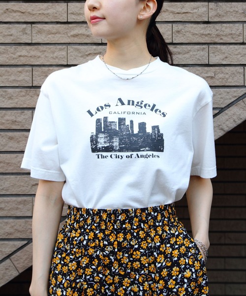 THE SHINZONE(ザ シンゾーン)の「THE SHINZONE/シンゾーン ロサンゼルスTEE LOS ANGELES TEE 24MMSCU03(Tシャツ/カットソー・レディース・ホワイト/ネイビー・FREE)」の14枚目の写真