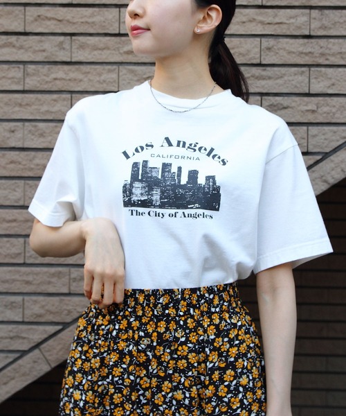 THE SHINZONE(ザ シンゾーン)の「THE SHINZONE/シンゾーン ロサンゼルスTEE LOS ANGELES TEE 24MMSCU03(Tシャツ/カットソー・レディース・ホワイト/ネイビー・FREE)」の15枚目の写真