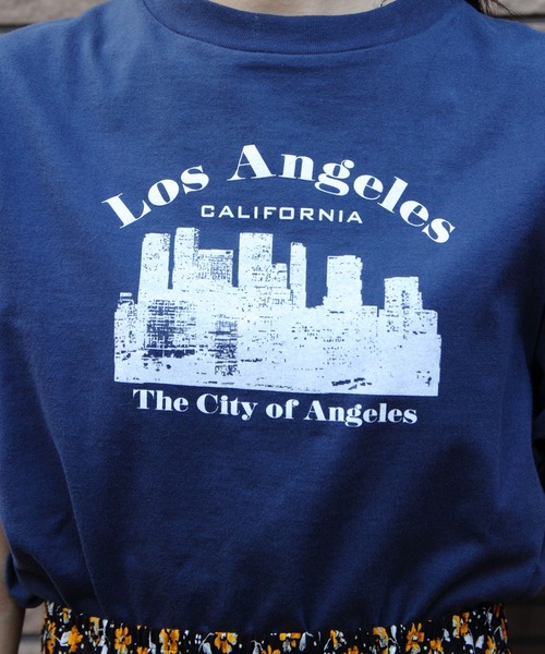 THE SHINZONE(ザ シンゾーン)の「THE SHINZONE/シンゾーン ロサンゼルスTEE LOS ANGELES TEE 24MMSCU03(Tシャツ/カットソー・レディース・ホワイト/ネイビー・FREE)」の6枚目の写真