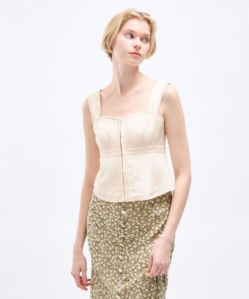 DEICY(デイシー)の「レースアップビスチェ(シャツ/ブラウス・レディース・アイボリー/ライトブルー/インディゴブルー・0/1)」の18枚目の写真