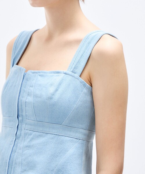 DEICY(デイシー)の「レースアップビスチェ(シャツ/ブラウス・レディース・アイボリー/ライトブルー/インディゴブルー・0/1)」の20枚目の写真