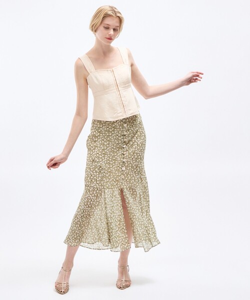 DEICY(デイシー)の「レースアップビスチェ(シャツ/ブラウス・レディース・アイボリー/ライトブルー/インディゴブルー・0/1)」の13枚目の写真