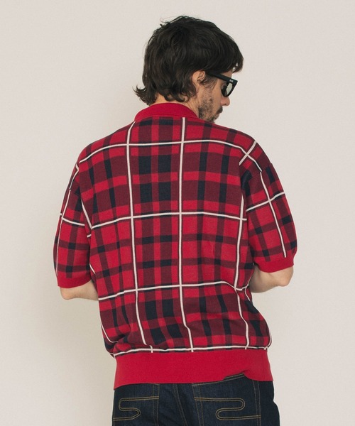 SILAS(サイラス)の「KNIT S/S SHIRT(シャツ/ブラウス・メンズ・レッド/ブルー・L/M)」の7枚目の写真