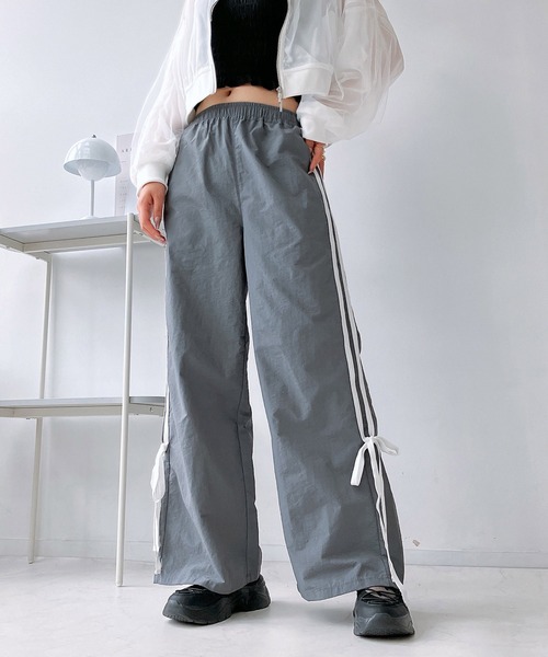 AS KNOW AS plus（アズノゥアズプラス）の「◎サイドライン リボンパンツ（その他パンツ・レディース・チャコールグレー/サックスブルー/ブラック・FREE）」の18枚目の写真