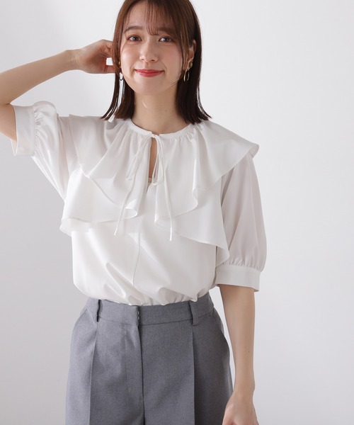 birthdanbashケープリボンブラウス N.（N. Natural Beauty Basic）（エヌエヌナチュラル