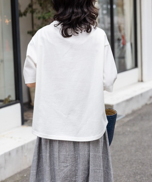 セール】FORK&SPOON ボトルネック5分袖Tシャツ（Tシャツ/カットソー