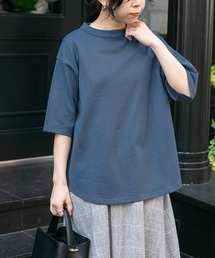 FORK&SPOON ボトルネック5分袖Tシャツ