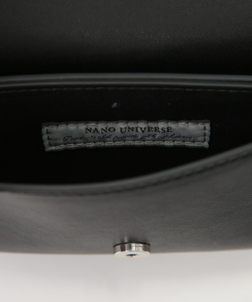 NANO universe（ナノユニバース）の「シンプルミニポシェット（ショルダーバッグ・レディース・ブラック/ライトベージュ/シルバー・FREE）」の13枚目の写真