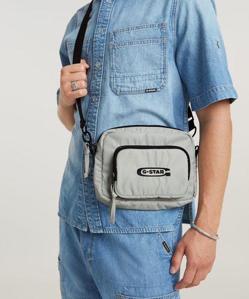 G-STAR(ジースター)の「PADDED FANNY BAG/ミニショルダーバッグ(ショルダーバッグ・メンズ・ダークブラック/グレー・ONE SIZE)」の13枚目の写真