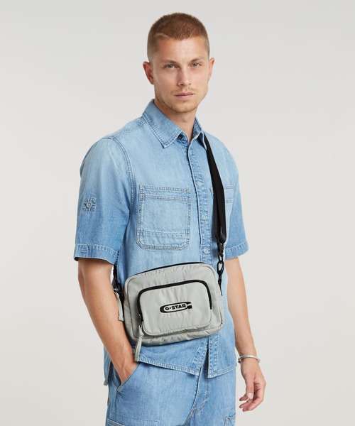 G-STAR(ジースター)の「PADDED FANNY BAG/ミニショルダーバッグ(ショルダーバッグ・メンズ・ダークブラック/グレー・ONE SIZE)」の12枚目の写真