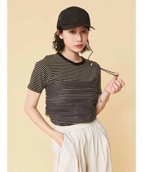 WEB限定】コンパクトボーダーTee（Tシャツ/カットソー）｜Ungrid（アン