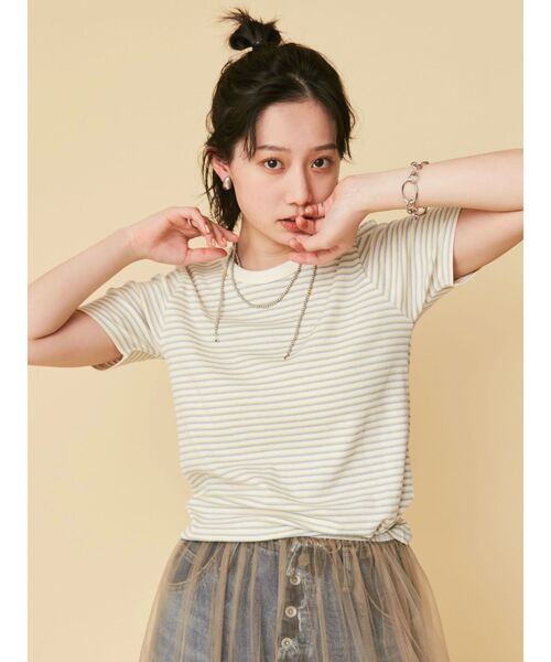 ungrid＊ダブルボーダーTee マルチボーダーロングスリーブTee（Tシャツ/カットソー）｜Ungrid