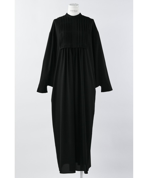 ENFOLD（エンフォルド）の「PEライトジョーゼット ピンタックドレス