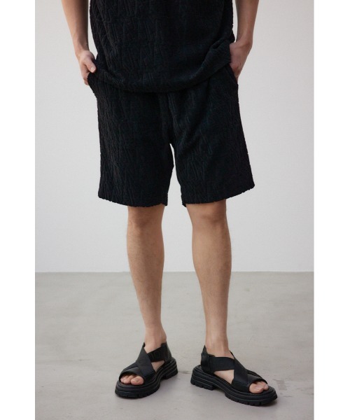 AZUL by moussy（アズールバイマウジー）の「ロゴ総柄パイルショーツ（スウェットパンツ・メンズ・ホワイト/ブラック/グレー・FREE）」の15枚目の写真