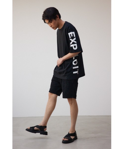 AZUL by moussy（アズールバイマウジー）の「ロゴ総柄パイルショーツ（スウェットパンツ・メンズ・ホワイト/ブラック/グレー・FREE）」の17枚目の写真