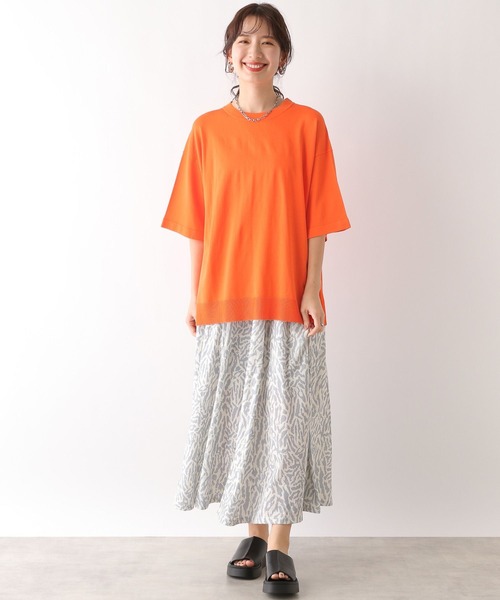 LEPSIM(レプシィム)の「14ゲージ5分袖クルーネック 987572(ニット/セーター・レディース・ブラック/ホワイト×ブラック/ライトグリーン/オレンジ/ブルー/オフホワイト・FREE)」の19枚目の写真