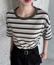 feepur | ランダムボーダールーズリンガーTee(Tシャツ/カットソー)