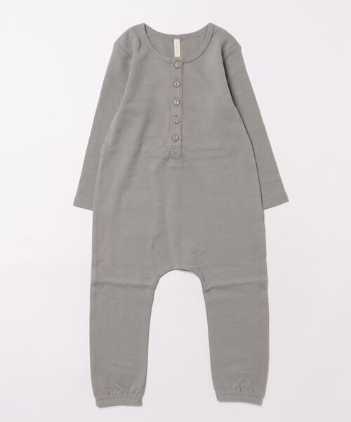 【セール】◆Quincy Mae◆LONG SLEEVE JUMPSUIT || DUSTY BLUE（その他ベビー用品）｜IO（イオ）（イオ）