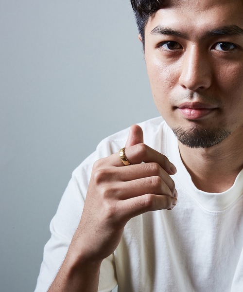 AKEL(アケル)の「【AKEL】アケル/ フェザーリング / 金属アレルギー対応リング(リング・メンズ・ゴールド・#13/#11/#9)」の7枚目の写真