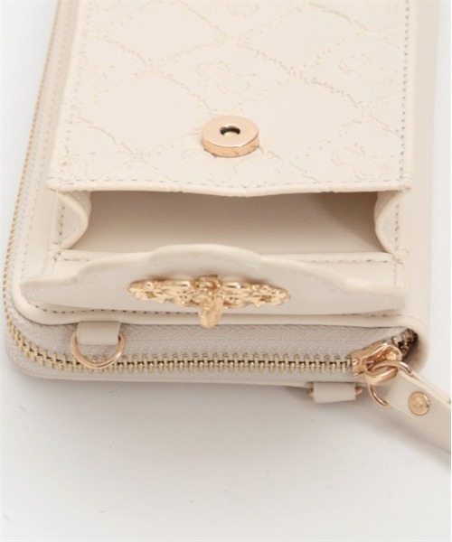 axes femme（アクシーズファム）の「ローズ型押しスマホポシェット（ショルダーバッグ・レディース・ブラック/キナリ/ピンク/ワイン・FREE）」の5枚目の写真
