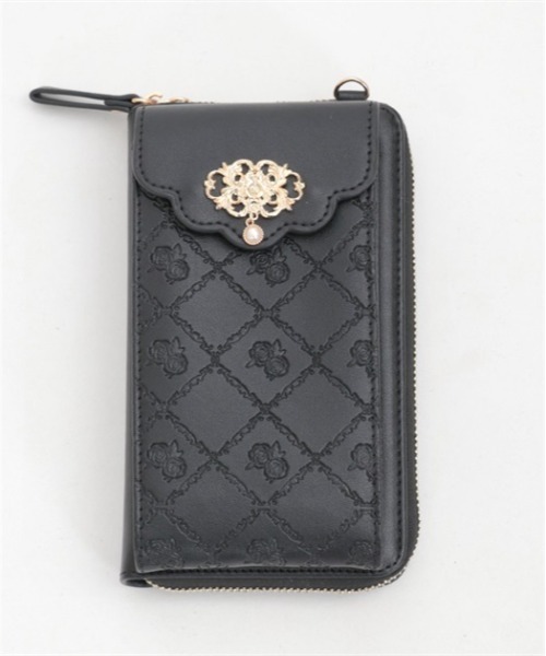 axes femme（アクシーズファム）の「ローズ型押しスマホポシェット