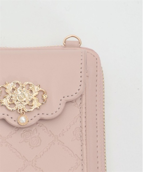 axes femme（アクシーズファム）の「ローズ型押しスマホポシェット（ショルダーバッグ・レディース・ブラック/キナリ/ピンク/ワイン・FREE）」の15枚目の写真