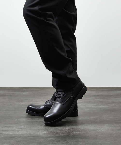 PADRONE(パドローネ)の「PADRONE パドローネ / SIDE ZIP LACE UP BOOTS (WATER PROOF LEATHER) ウォータープルーフサイドジップミリタリーブーツ レインブーツ 撥水 防水 ビブラムソール 日本製 / PU8759-1103(ブーツ・メンズ・ダークブラウン/ブラック・40/41/42)」の18枚目の写真