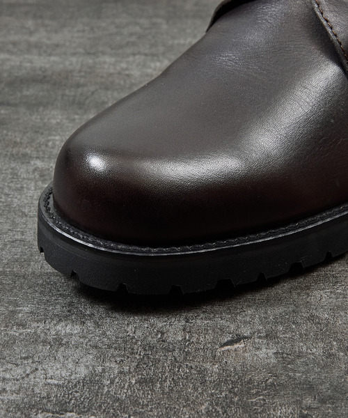 PADRONE(パドローネ)の「PADRONE パドローネ / SIDE ZIP LACE UP BOOTS (WATER PROOF LEATHER) ウォータープルーフサイドジップミリタリーブーツ レインブーツ 撥水 防水 ビブラムソール 日本製 / PU8759-1103(ブーツ・メンズ・ダークブラウン/ブラック・40/41/42)」の12枚目の写真