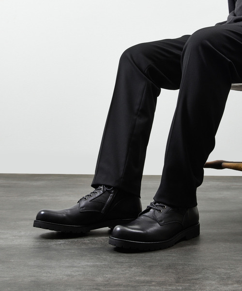 PADRONE(パドローネ)の「PADRONE パドローネ / SIDE ZIP LACE UP BOOTS (WATER PROOF LEATHER) ウォータープルーフサイドジップミリタリーブーツ レインブーツ 撥水 防水 ビブラムソール 日本製 / PU8759-1103(ブーツ・メンズ・ダークブラウン/ブラック・40/41/42)」の16枚目の写真