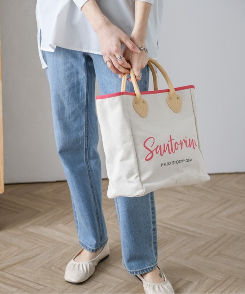 La-gemme(ラジェム)の「キャンバストートバッグ(トートバッグ・レディース・イエロー/ネイビー/グリーン/ピンク・フリー)」の11枚目の写真
