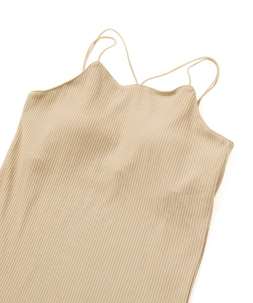 ROPE' PICNIC（ロペピクニック）の「コード使いカップ付きリブキャミインナー（キャミソール・レディース・ブラック/ベージュ/キナリ・36/38）」の15枚目の写真