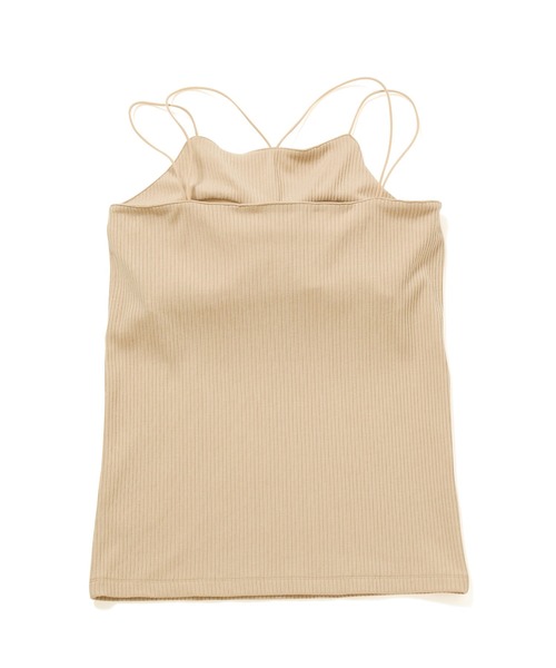 ROPE' PICNIC（ロペピクニック）の「コード使いカップ付きリブキャミインナー（キャミソール・レディース・ブラック/ベージュ/キナリ・36/38）」の17枚目の写真