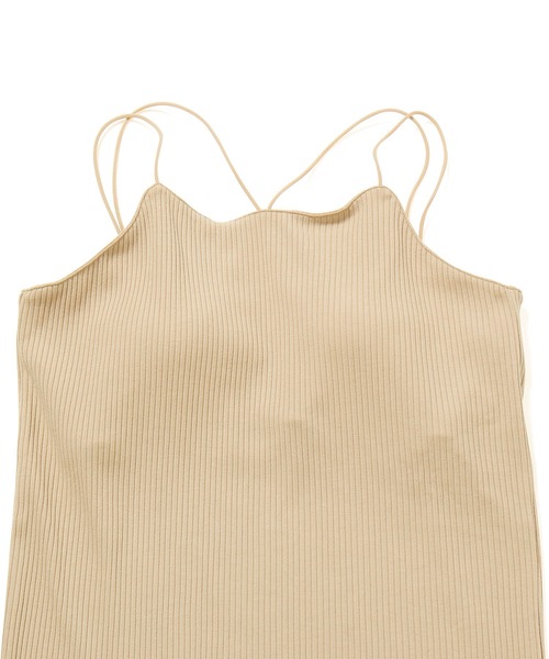 ROPE' PICNIC（ロペピクニック）の「コード使いカップ付きリブキャミインナー（キャミソール・レディース・ブラック/ベージュ/キナリ・36/38）」の18枚目の写真