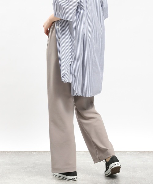 GLOBAL WORK Smile Seed Store（グローバルワーク スマイルシードストア）の「ジョーゼットリラックスパンツ/105269（その他パンツ・レディース・グレイッシュベージュ/ネイビー/ブラック・SMALL/X-LARGE/LARGE/MEDIUM）」の5枚目の写真