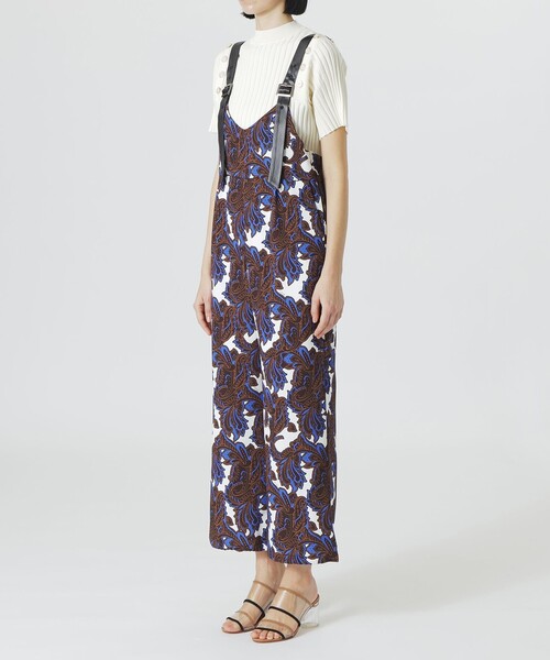 LOVELESS（ラブレス）の「【UVカット/すぐ乾く】リゾートプリントサロペット（サロペット/オーバーオール・レディース・オフホワイト・36）」の8枚目の写真