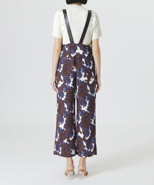 LOVELESS（ラブレス）の「【UVカット/すぐ乾く】リゾートプリントサロペット（サロペット/オーバーオール・レディース・オフホワイト・36）」の7枚目の写真