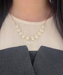 Cupid Heart | 【Cupid Heart】結婚式用！クリアドロップパールネックレス(ネックレス)