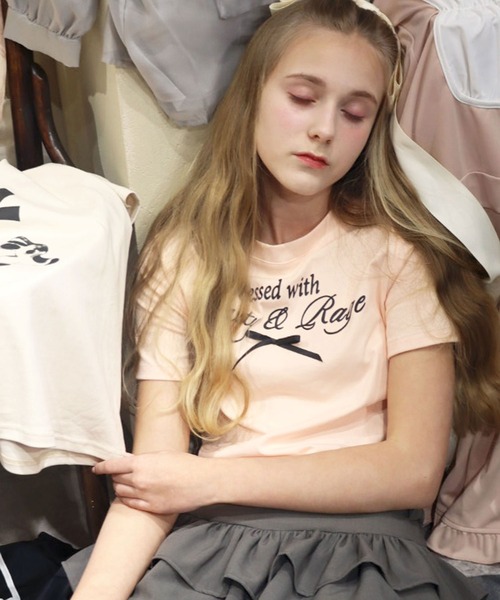 titty＆Co. PETIT（ティティアンドコープティ）の「レタリングリボンTシャツ（Tシャツ/カットソー・レディース・ホワイト/ピンク・FREE）」の20枚目の写真