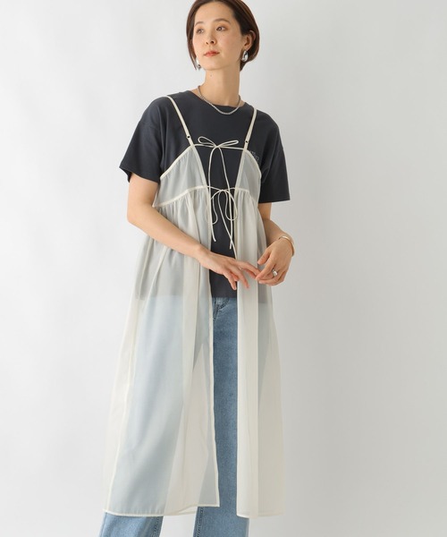 LEPSIM（レプシィム）の「2WAYシアーレイヤーワンピース　118737（ワンピース・レディース・アイボリー/ブラック/チャコールグレー・FREE）」の5枚目の写真