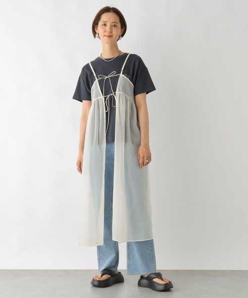 LEPSIM（レプシィム）の「2WAYシアーレイヤーワンピース　118737（ワンピース・レディース・アイボリー/ブラック/チャコールグレー・FREE）」の6枚目の写真