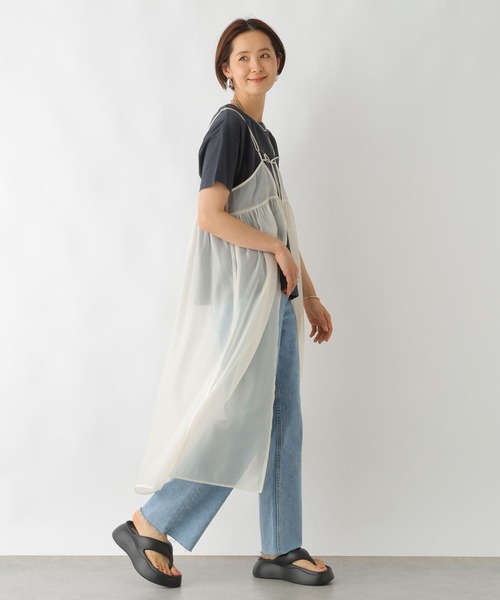 LEPSIM（レプシィム）の「2WAYシアーレイヤーワンピース　118737（ワンピース・レディース・アイボリー/ブラック/チャコールグレー・FREE）」の8枚目の写真