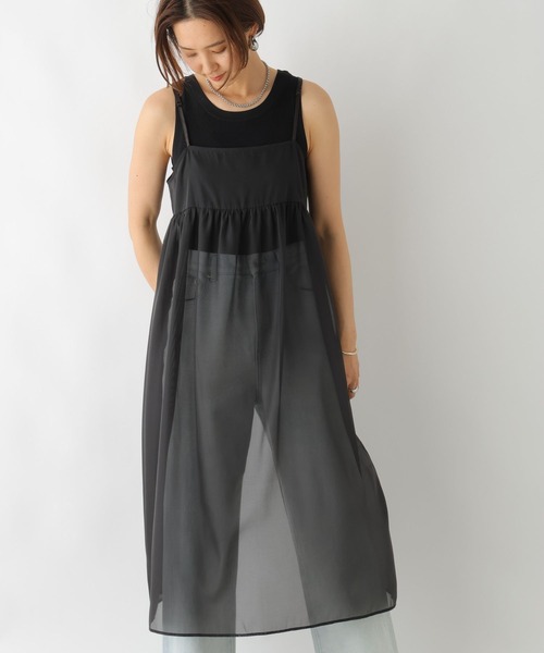 LEPSIM（レプシィム）の「2WAYシアーレイヤーワンピース　118737（ワンピース・レディース・アイボリー/ブラック/チャコールグレー・FREE）」の10枚目の写真