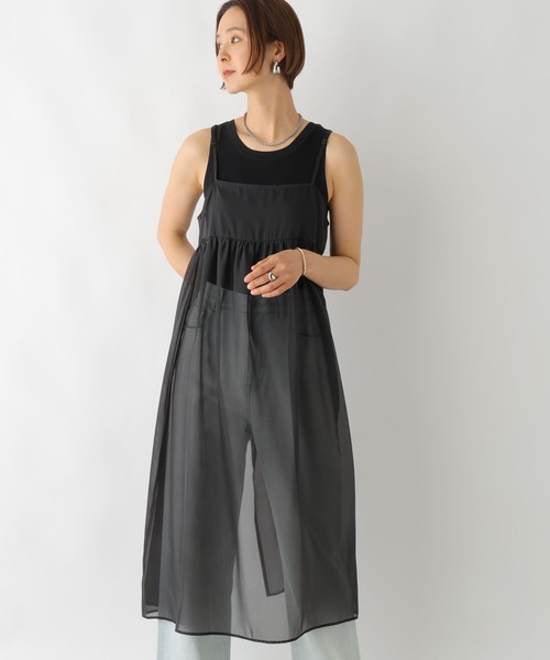 LEPSIM（レプシィム）の「2WAYシアーレイヤーワンピース　118737（ワンピース・レディース・アイボリー/ブラック/チャコールグレー・FREE）」の11枚目の写真