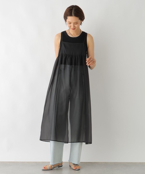 LEPSIM（レプシィム）の「2WAYシアーレイヤーワンピース　118737（ワンピース・レディース・アイボリー/ブラック/チャコールグレー・FREE）」の14枚目の写真