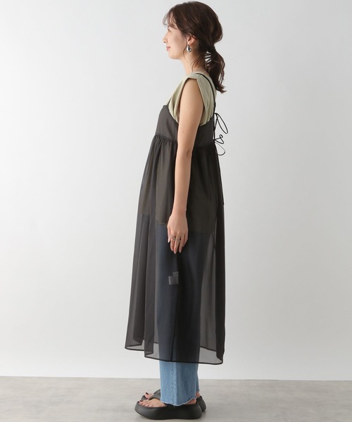 LEPSIM（レプシィム）の「2WAYシアーレイヤーワンピース　118737（ワンピース・レディース・アイボリー/ブラック/チャコールグレー・FREE）」の21枚目の写真
