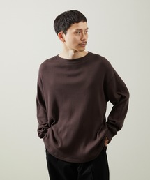 And A（アンドエー）の「And A アンドエー / SUPIMA COTTON CODE FRISE L/S CUT&SEWN スーピマコットンコードフライスロングスリーブカットソー / AA-S24M006（Tシャツ/カットソー）」