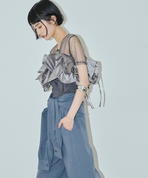 (取寄) メイドウェル レディース グレタ ボウ ダブル ストラップ - サテン Madewell women Greta Bow Double Strap - Satin Wisteria Dove 取寄) メイドウェル レディース グレタ ボウ ダブル ストラップ