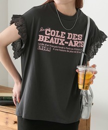 BONLECILL | ハートレースフレンチスリーブロゴTEE(Tシャツ/カットソー)